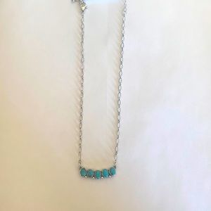 Turquoise bar necklace